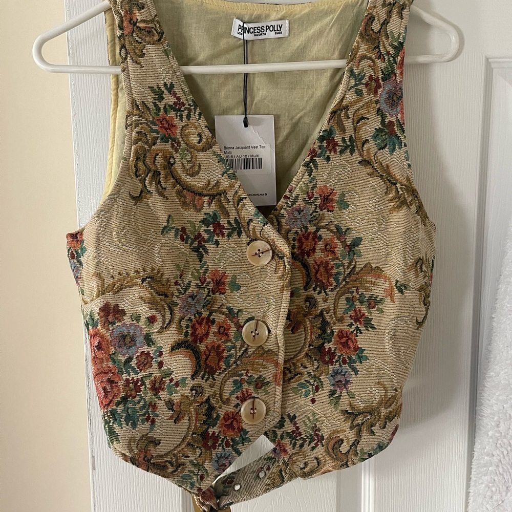 Princess Polly Multicolor Floral Tapestry Vest